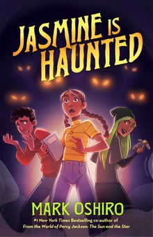 A flat lay cover of Jasmine is Haunted by Mark Oshiro.