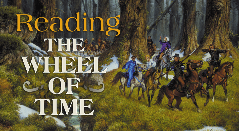 The cover of Crossroads of Twilight, with overlaid text that reads "Reading The Wheel of Time"