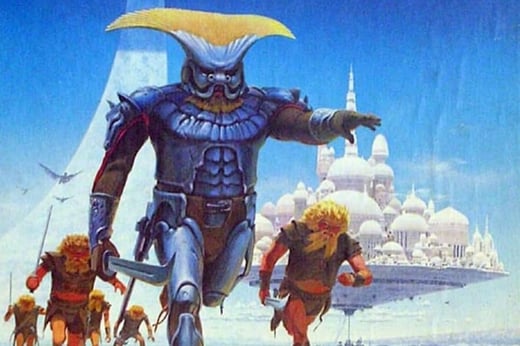 Detail from the over of Larry Niven's Ringworld Roleplaying Adventure Beneath the Great Arch