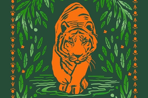 Detail from the cover of the 130th Anniversary Edition of The Jungle Book