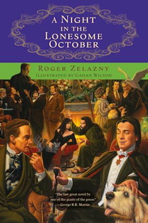 The cover for Roger Zelazny's A Night in the Lonesome October