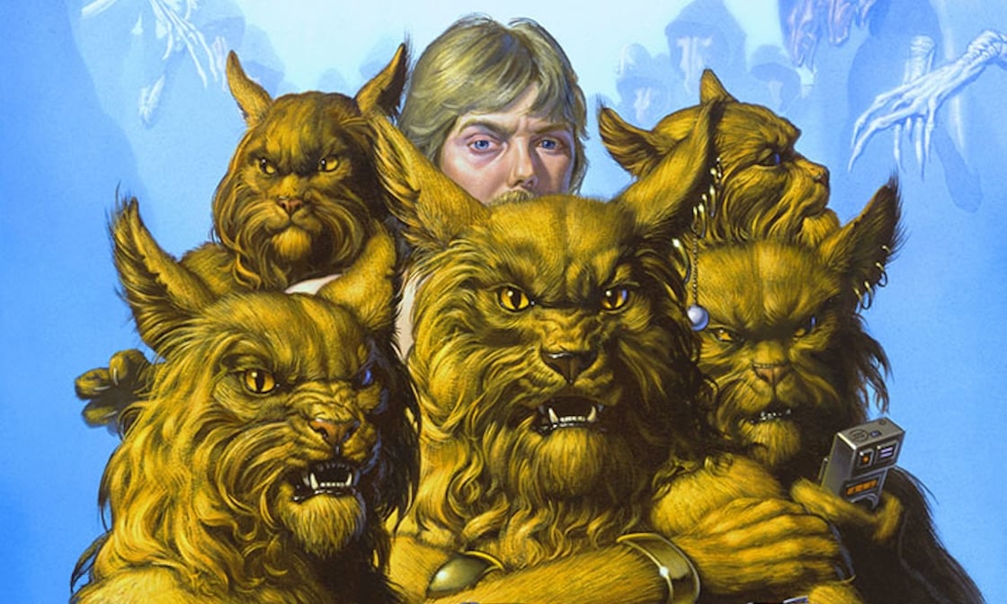 Detail from the cover The Pride of Chanur by CJ Cherryh (cover art by Michael Whelan)