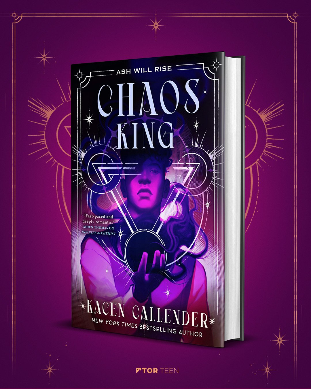 A 3D book shot of Chaos King by Kacen Callender.