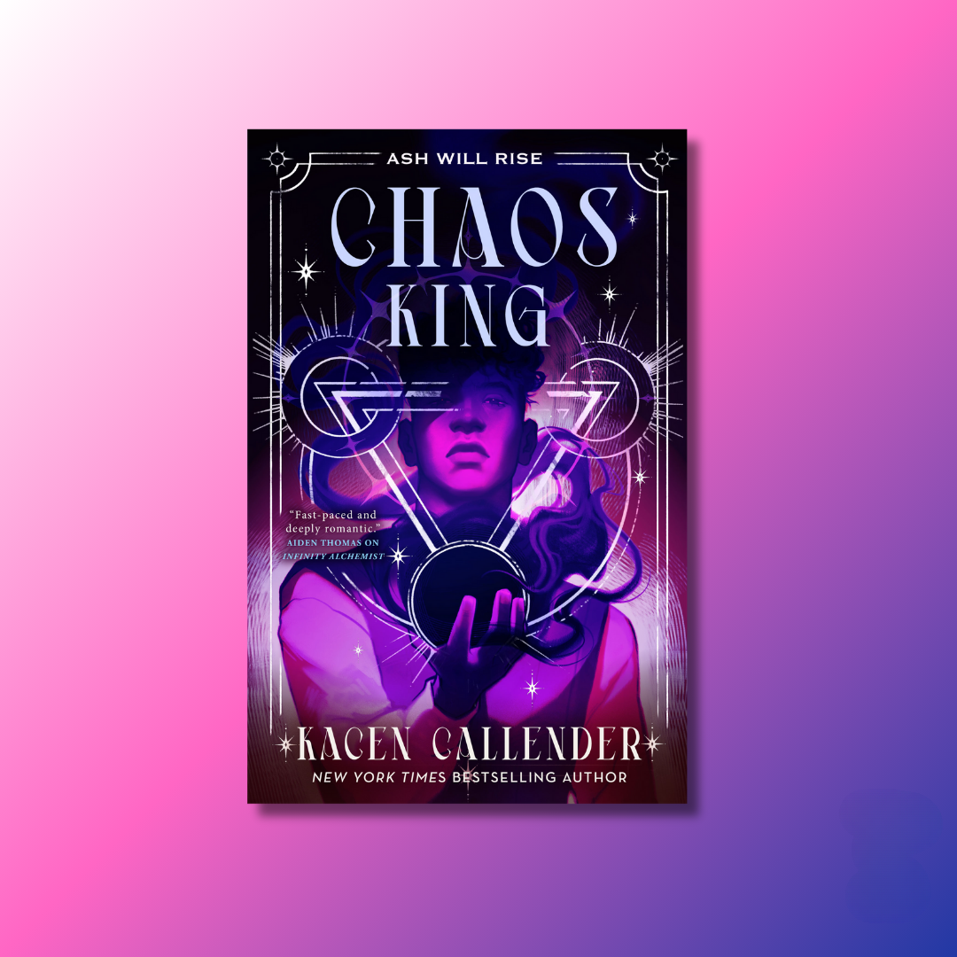 A flat lay cover of Chaos King by Kacen Callender.