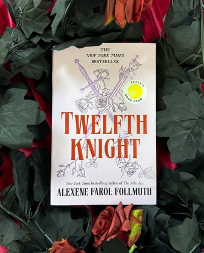 A bookstagram of the paperback edition of Twelfth Knight by Alexene Farol Follmuth.