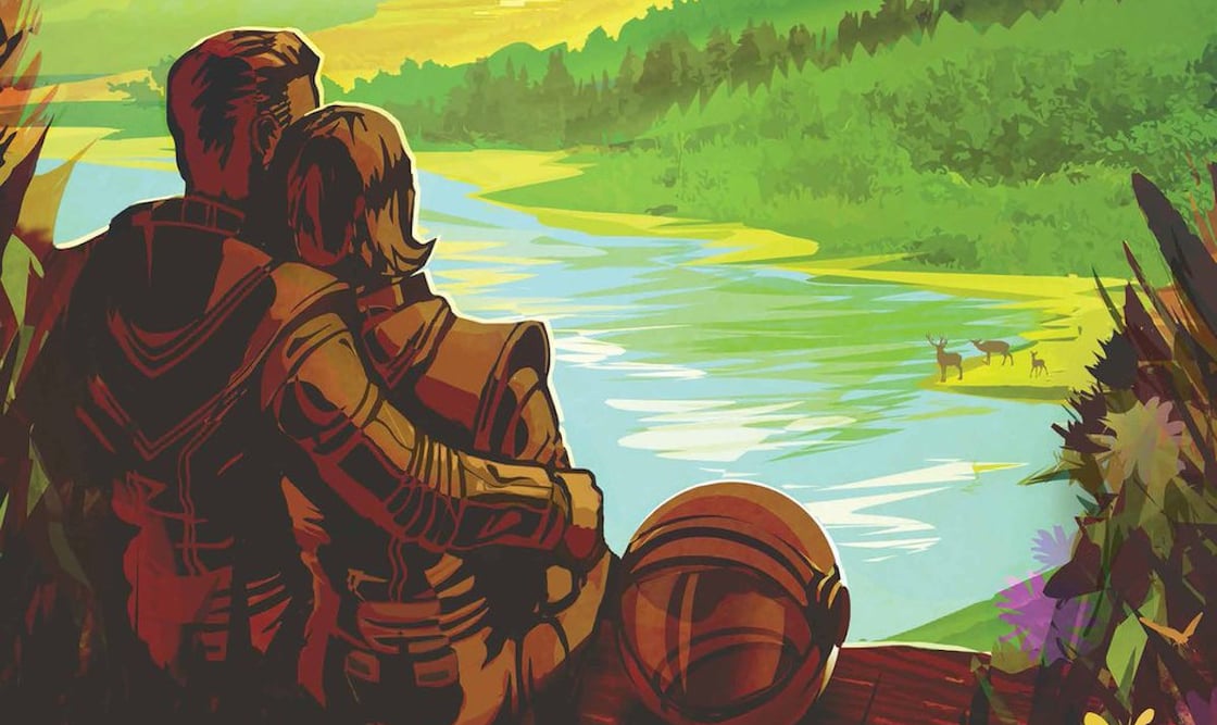 Detail from a poster from NASA's "Visions of the Future" series