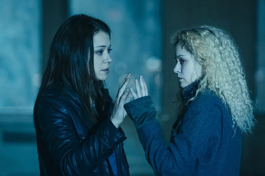 Tatiana Maslany as clones Sara and Helena in Orphan Black
