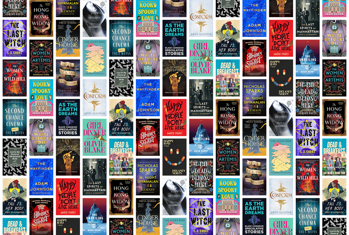 A collage of book covers including Girl Dinner and The Last Witch